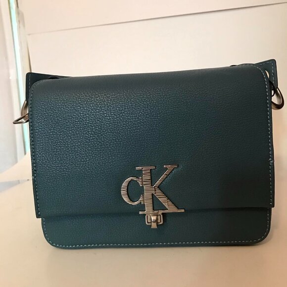 NWT Calvin Klein Jade Archive Hardware Boxy Crossbody Bag Purse - Picture 3 of 11